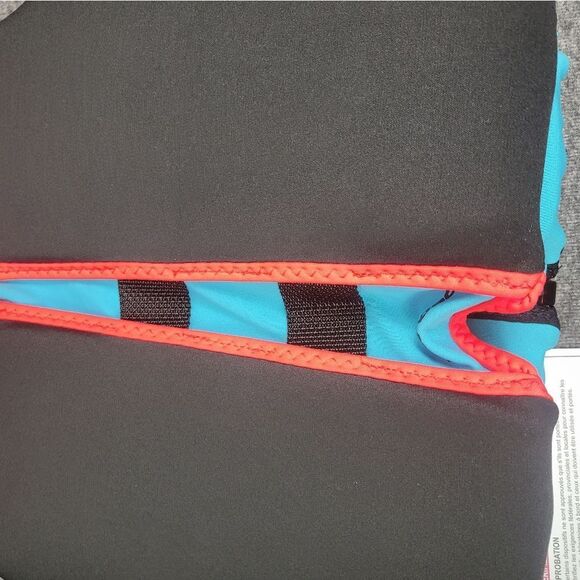 Full Throttle Women's Size S Rapid Dry Flex Back Life Jacket Black Blue Orange - Picture 9 of 9